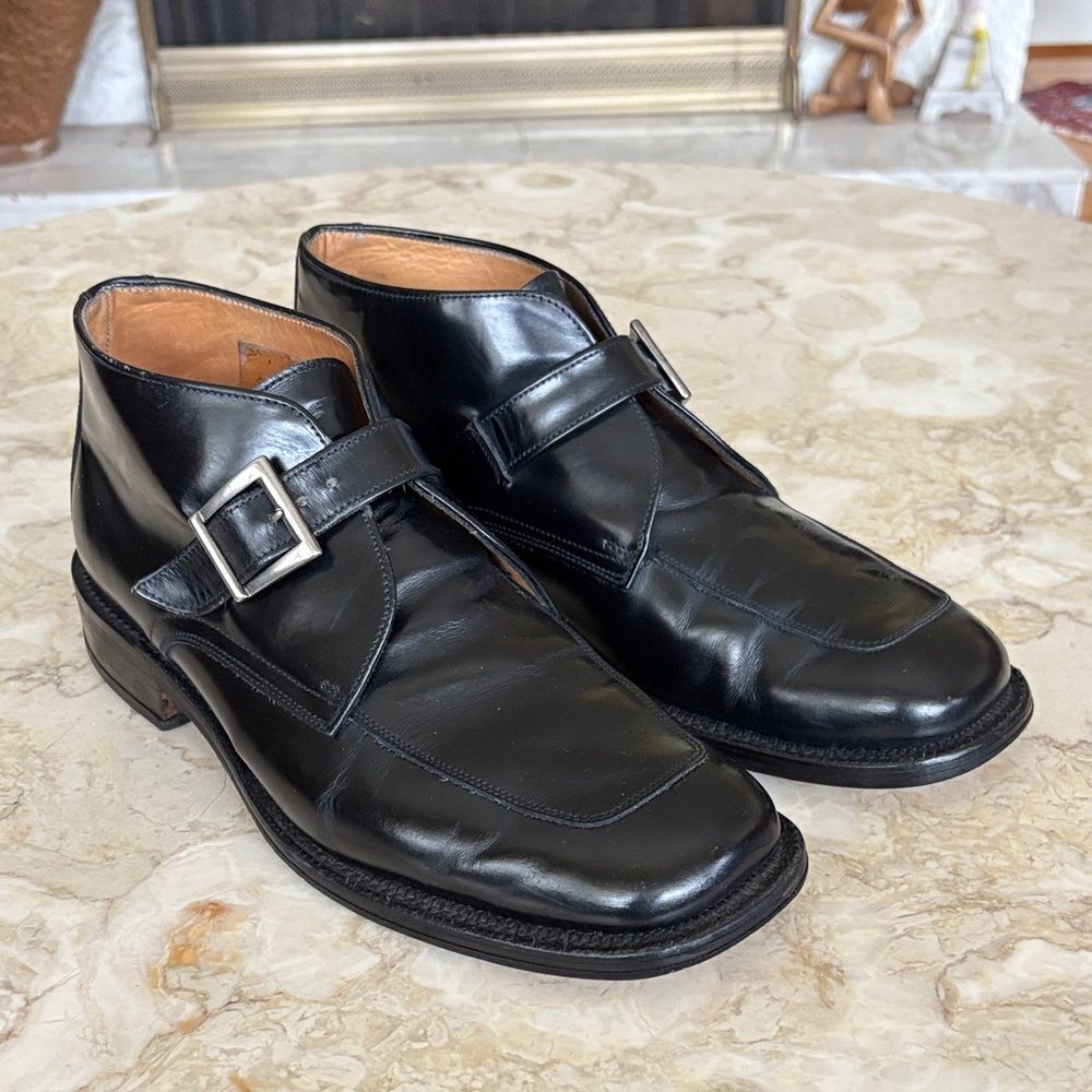 Loake Cromwell Collection Made in England Monk Strap Leather Ankle Boots